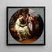 Papirius Praetextatus, das von seiner Mutter gebeten wird, die Geheimnisse der Beratungen des römischen Senats zu offenbaren - Angelica Kauffmann — Wandpräsentation des Kunstwerks