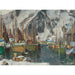 Reproduktion des Gemäldes Unter den Fischerkähnen in Svolvær, Studie der Lofoten - Anna Boberg