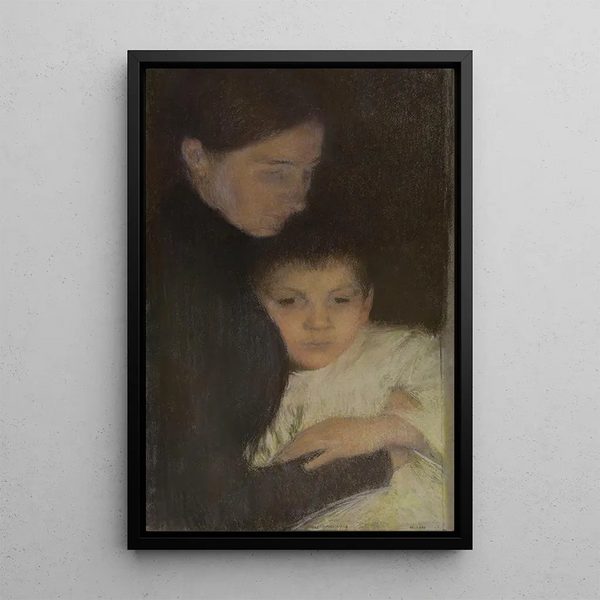 Frau und Kind - Pascal-Adolphe-Jean Dagnan-Bouveret — gerahmtes Bild an der Wand