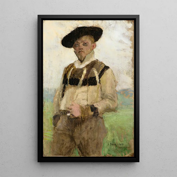 Portrait von Jules Alexis Muenier - Pascal-Adolphe-Jean Dagnan-Bouveret — gerahmtes Bild an der Wand