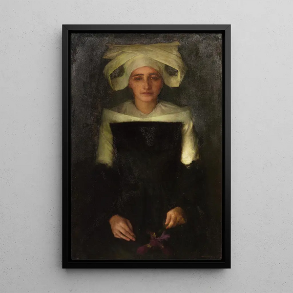 Andacht - Pascal-Adolphe-Jean Dagnan-Bouveret — gerahmtes Bild an der Wand