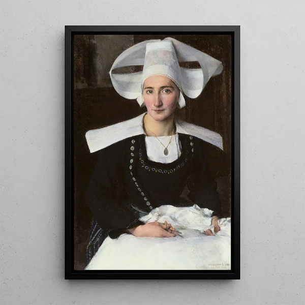 Frau aus der Bretagne - Pascal-Adolphe-Jean Dagnan-Bouveret — gerahmtes Bild an der Wand
