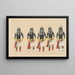 Kachinas aux cheveux longs - Patricio Toya — gerahmtes Bild an der Wand