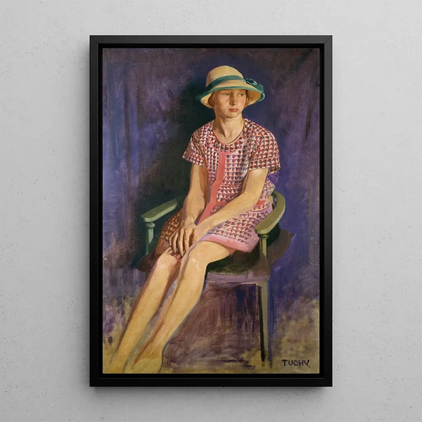 Portrait von Biddy Campbell, Tochter des 2. Lord Glenavy - Patrick Joseph Tuohy — gerahmtes Bild an der Wand