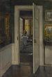 Innenraum-Gemälde mit Blick auf das Wohnzimmer am Morgen - Patrick William Adam — Ansicht des Kunstwerks