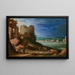 Capriccio der Via Appia Antica bei Rom mit dem Grabmal von Cecilia Metella und dem Aquädukt von Claudius - Paul Bril — gerahmtes Bild an der Wand