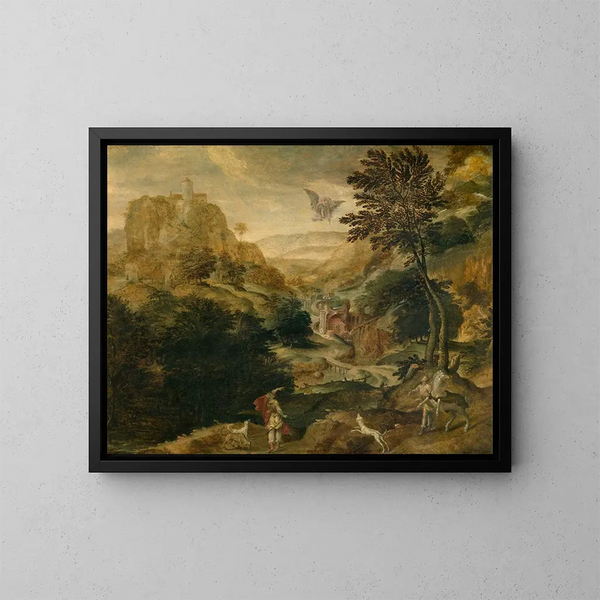 Le Viol de Ganymède - Paul Bril — gerahmtes Bild an der Wand