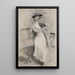 Madame Paris sitzend auf einer Bank - Paul César Helleu — gerahmtes Bild an der Wand