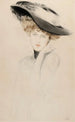 Portrait einer Frau mit Hut - Paul César Helleu — Ansicht des Kunstwerks