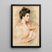 Portrait de profil d'Elisabeth Van Biema - Paul César Helleu — gerahmtes Bild an der Wand
