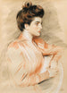 Portrait de profil d'Elisabeth Van Biema - Paul César Helleu — Ansicht des Kunstwerks
