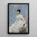 Junge Frau in Weiß - Paul César Helleu — gerahmtes Bild an der Wand