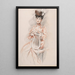 Elegantes Gemälde mit Lyra-Stuhl - Paul César Helleu — gerahmtes Bild an der Wand