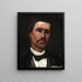 Kopf eines Mannes - Paul Cézanne — gerahmtes Bild an der Wand