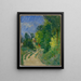 Die Drehende Straße im Unterholz - Paul Cézanne — gerahmtes Bild an der Wand