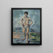 Der große Badende - Paul Cézanne — gerahmtes Bild an der Wand
