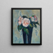 Der dunkle blaue Vase - Paul Cézanne — gerahmtes Bild an der Wand