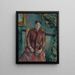 Madame Cézanne Hortense Fiquet 1850-1922 in rotem Kleid - Paul Cézanne — gerahmtes Bild an der Wand