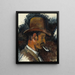 Mann mit einer Pfeife - Paul Cézanne — gerahmtes Bild an der Wand