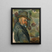 Selbstporträt mit Hut - Paul Cézanne — gerahmtes Bild an der Wand