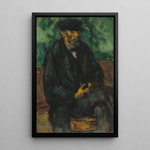 Der Gärtner Vallier - Paul Cézanne — gerahmtes Bild an der Wand
