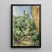 Der rote Felsen - Paul Cézanne — gerahmtes Bild an der Wand