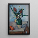 Das Tulpenvasen - Paul Cézanne — gerahmtes Bild an der Wand