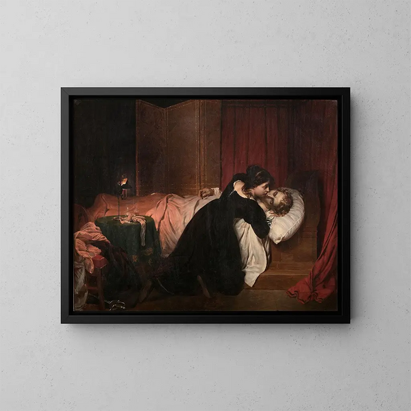 Die Folgen eines Duells - Paul Delaroche — gerahmtes Bild an der Wand