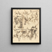 Tierstudien - Paul Gauguin — gerahmtes Bild an der Wand