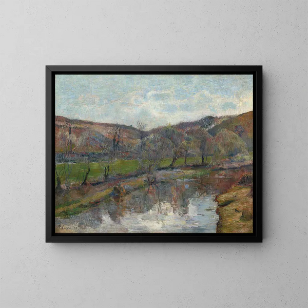 Landschaft von Bretagne - Paul Gauguin — gerahmtes Bild an der Wand