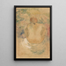 Frau im knienden Tahiti-Gemälde aus der Rückansicht - Paul Gauguin — gerahmtes Bild an der Wand