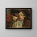 Figuren in einem Interieur - Paul Gauguin — gerahmtes Bild an der Wand