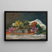 Blumen und Bücher - Paul Gauguin — gerahmtes Bild an der Wand