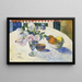 Blumen und Obstschale auf einem Tisch - Paul Gauguin — gerahmtes Bild an der Wand