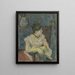 Madame Mette Gauguin im Abendkleid - Paul Gauguin — gerahmtes Bild an der Wand