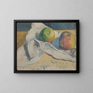 Stillleben mit Äpfeln - Paul Gauguin — gerahmtes Bild an der Wand