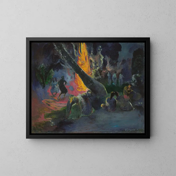 Upa Upa, die Feuertanz - Paul Gauguin — gerahmtes Bild an der Wand