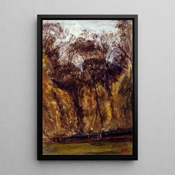 Die Ulmen Saint-Cloud - Paul Huet — gerahmtes Bild an der Wand