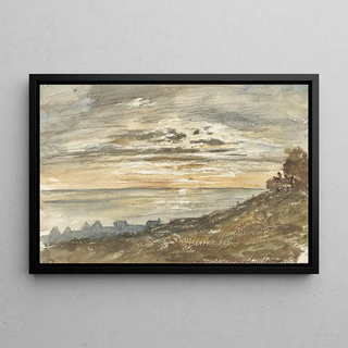 Paul Huet - Ondergaande zon te Trouville.webp