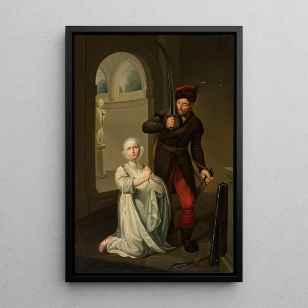 Nonne vertueuse - Paul Joseph Bardou — gerahmtes Bild an der Wand
