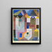 Architektur farbig - Paul Klee — gerahmtes Bild an der Wand