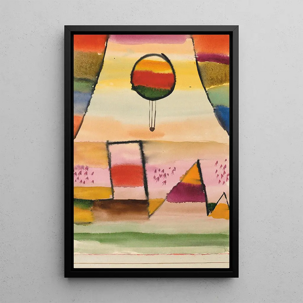 Der Ballon am Fenster - Paul Klee — gerahmtes Bild an der Wand