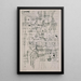Zeichnung im Stil eines Netzes - Paul Klee — gerahmtes Bild an der Wand