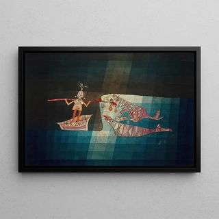 Paul Klee - Fighting scene from the comicfantastic opera the seafarer.webp