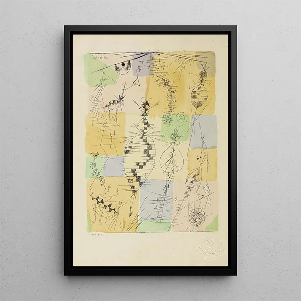 Insekten - Paul Klee — gerahmtes Bild an der Wand