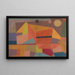 Fröhliche Berglandschaft - Paul Klee — gerahmtes Bild an der Wand