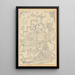 Legende Blatt Gedenkblatt mit Heiligem Stier - Paul Klee — gerahmtes Bild an der Wand