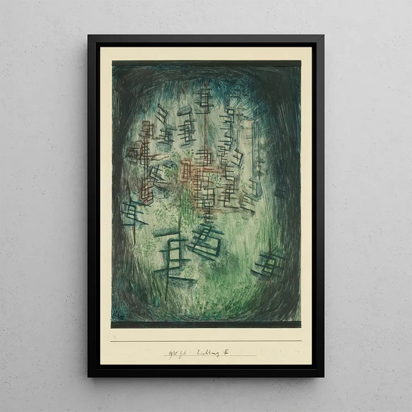 E - Paul Klee — gerahmtes Bild an der Wand