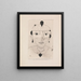 Skizze eines Damenporträts in Kostüm - Paul Klee — gerahmtes Bild an der Wand