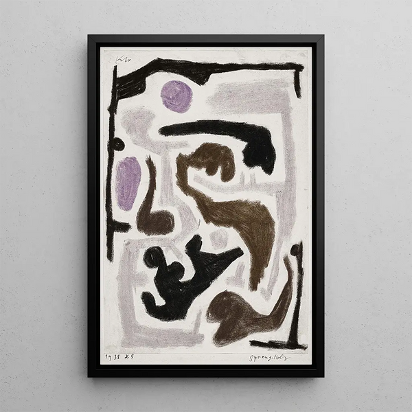 Holzsplitter-Gemälde - Paul Klee — gerahmtes Bild an der Wand